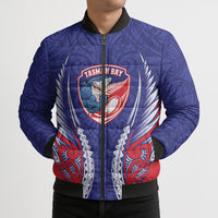 Tasman Bay 2026 Rugby Custom Bomber Puffer Jacket NZ Maori Silver Fern LT14 - Polynesian Pride