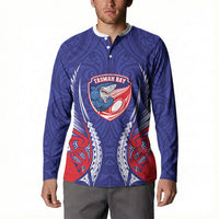 Tasman Bay 2026 Rugby Custom Button Sweatshirt NZ Maori Silver Fern LT14 - Polynesian Pride