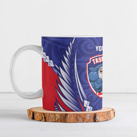 Tasman Bay 2026 Rugby Custom Ceramic Mug NZ Maori Silver Fern LT14 Blue - Polynesian Pride