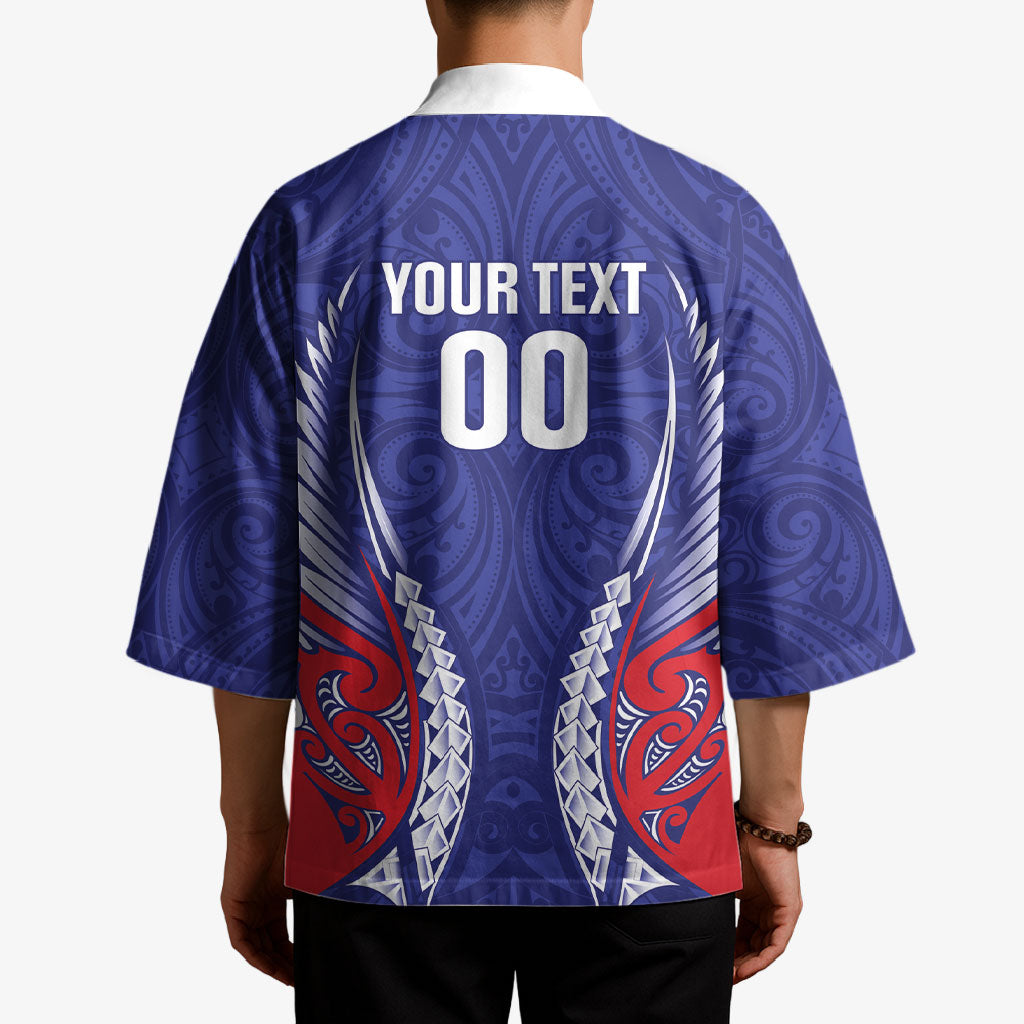 Tasman Bay 2026 Rugby Custom Kimono NZ Maori Silver Fern LT14 - Polynesian Pride