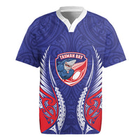 Tasman Bay 2026 Rugby Custom Rugby Jersey NZ Maori Silver Fern LT14 Blue - Polynesian Pride