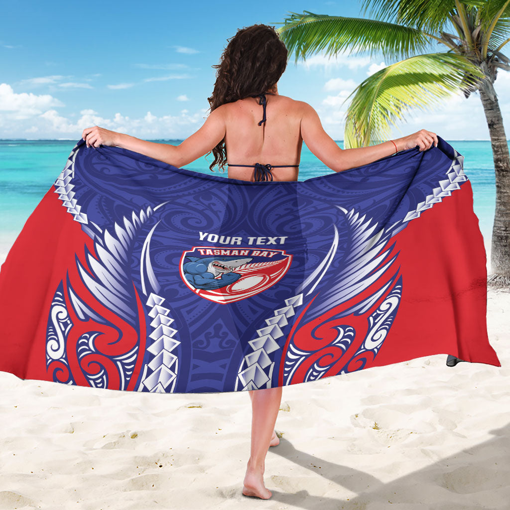 Tasman Bay 2026 Rugby Custom Sarong NZ Maori Silver Fern LT14 - Polynesian Pride