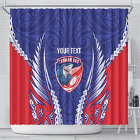 Tasman Bay 2026 Rugby Custom Shower Curtain NZ Maori Silver Fern LT14 - Polynesian Pride