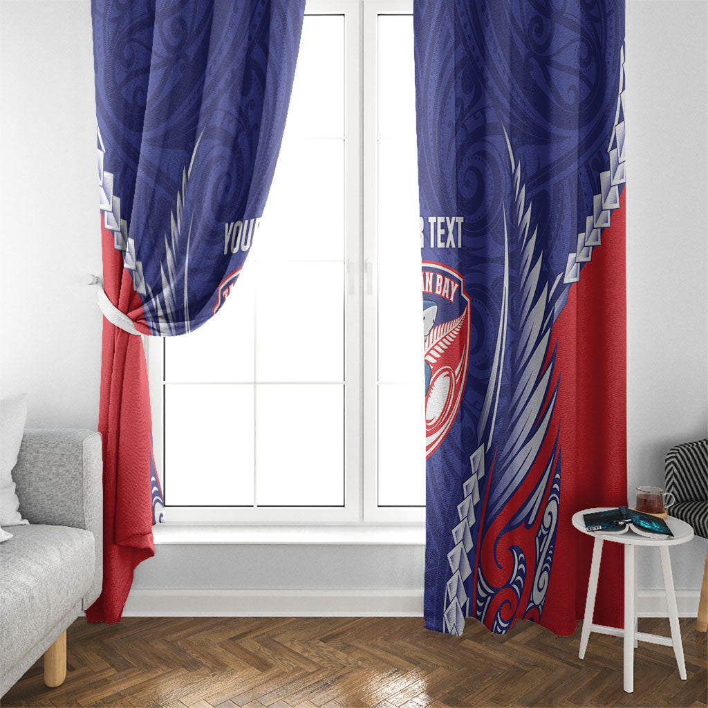 Tasman Bay 2026 Rugby Custom Window Curtain NZ Maori Silver Fern LT14 - Polynesian Pride