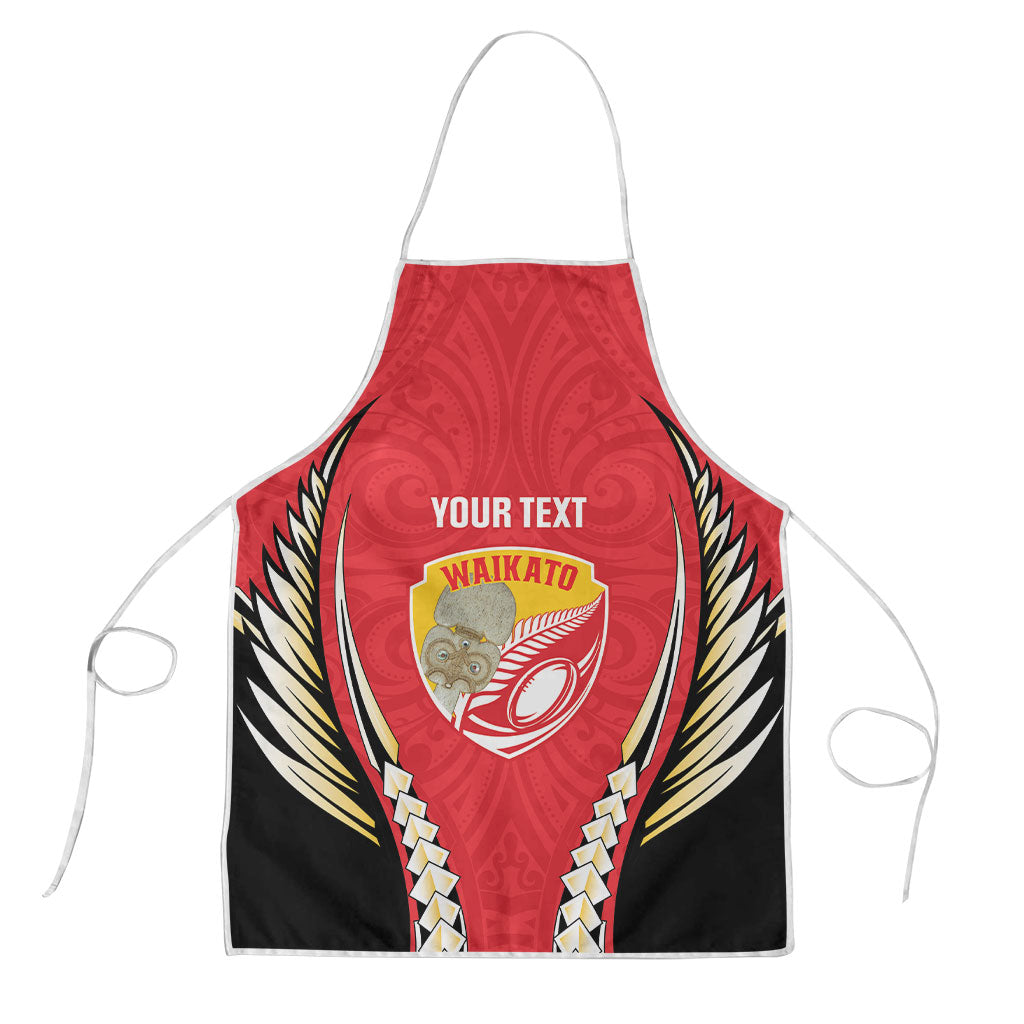 Waikato 2026 Rugby Custom Apron NZ Maori Silver Fern LT14 Red - Polynesian Pride