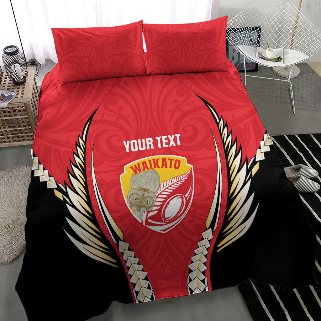 Waikato 2026 Rugby Custom Bedding Set NZ Maori Silver Fern LT14 - Polynesian Pride