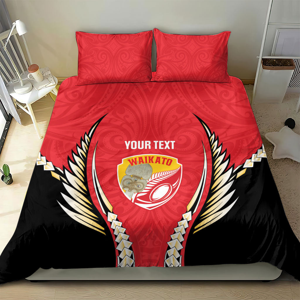 Waikato 2026 Rugby Custom Bedding Set NZ Maori Silver Fern LT14 - Polynesian Pride