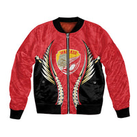 Waikato 2026 Rugby Custom Bomber Jacket NZ Maori Silver Fern LT14 Unisex Red - Polynesian Pride