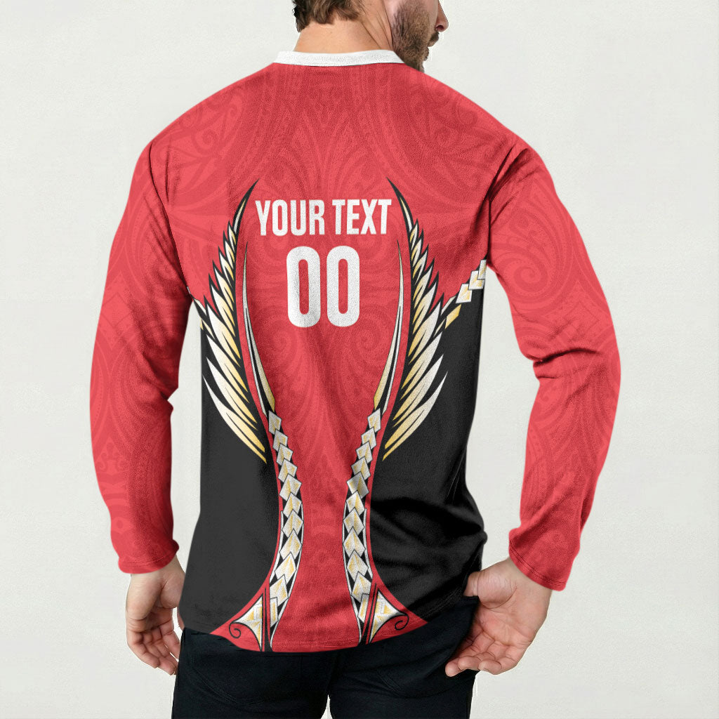 Waikato 2026 Rugby Custom Button Sweatshirt NZ Maori Silver Fern LT14 - Polynesian Pride