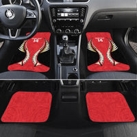 Waikato 2026 Rugby Custom Car Mats NZ Maori Silver Fern LT14 Set 4pcs Red - Polynesian Pride