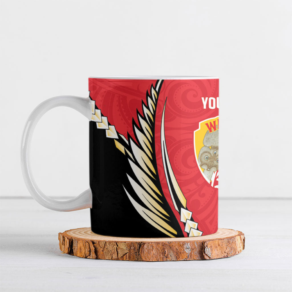 Waikato 2026 Rugby Custom Ceramic Mug NZ Maori Silver Fern LT14 Red - Polynesian Pride
