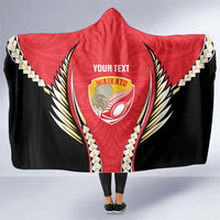 Waikato 2026 Rugby Custom Hooded Blanket NZ Maori Silver Fern LT14 One Size Red - Polynesian Pride