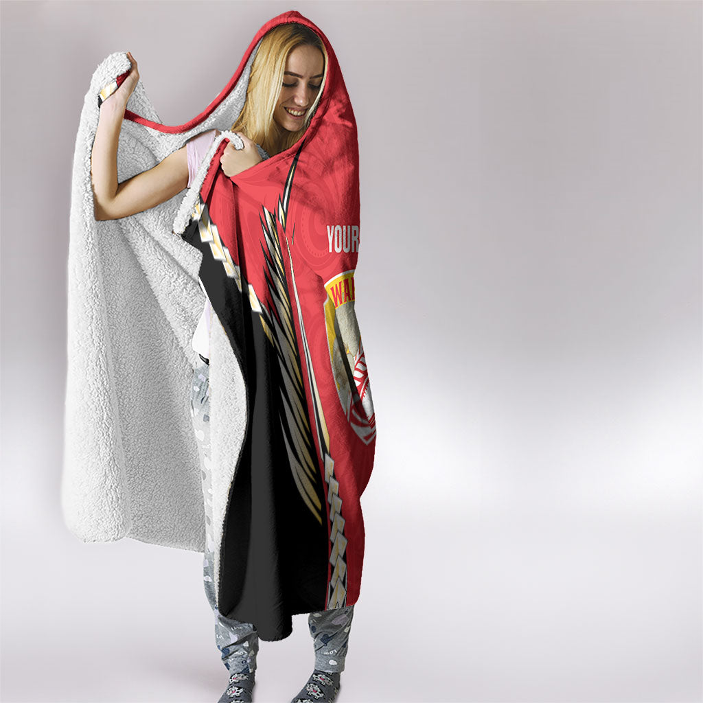 Waikato 2026 Rugby Custom Hooded Blanket NZ Maori Silver Fern LT14 - Polynesian Pride