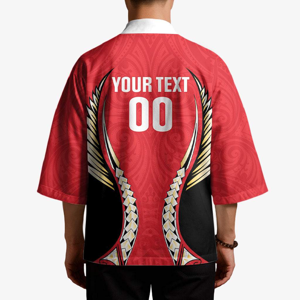 Waikato 2026 Rugby Custom Kimono NZ Maori Silver Fern LT14 - Polynesian Pride