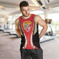 Waikato 2026 Rugby Custom Men Tank Top NZ Maori Silver Fern LT14 Red - Polynesian Pride