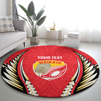 Waikato 2026 Rugby Custom Round Carpet NZ Maori Silver Fern LT14 - Polynesian Pride