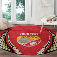 Waikato 2026 Rugby Custom Round Carpet NZ Maori Silver Fern LT14 - Polynesian Pride