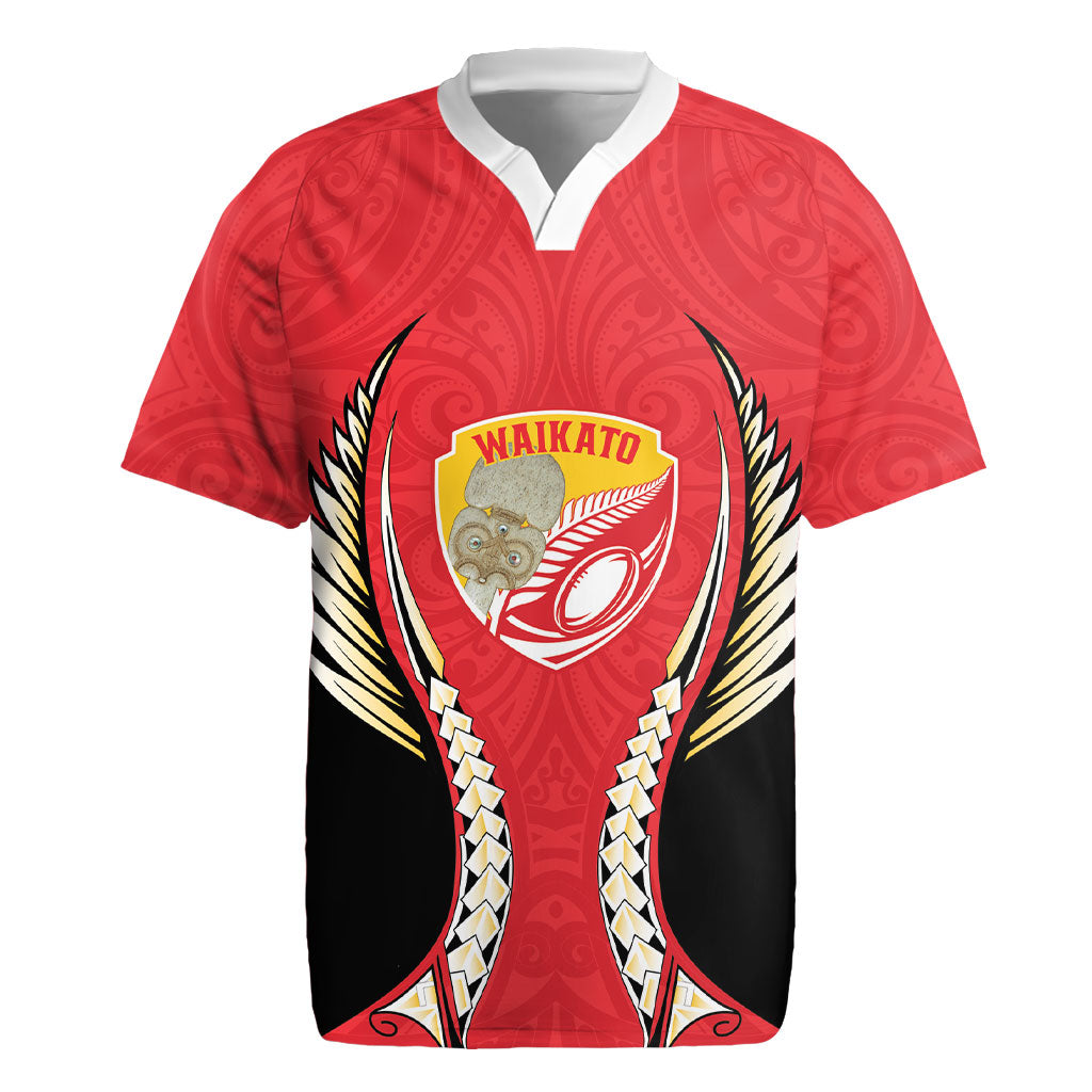 Waikato 2026 Rugby Custom Rugby Jersey NZ Maori Silver Fern LT14 Red - Polynesian Pride