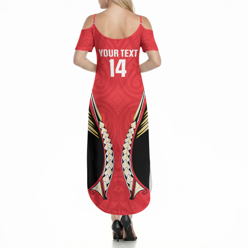 Waikato 2026 Rugby Custom Summer Maxi Dress NZ Maori Silver Fern LT14 - Polynesian Pride