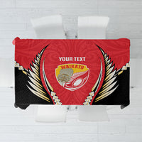 Waikato 2026 Rugby Custom Tablecloth NZ Maori Silver Fern LT14 Red - Polynesian Pride