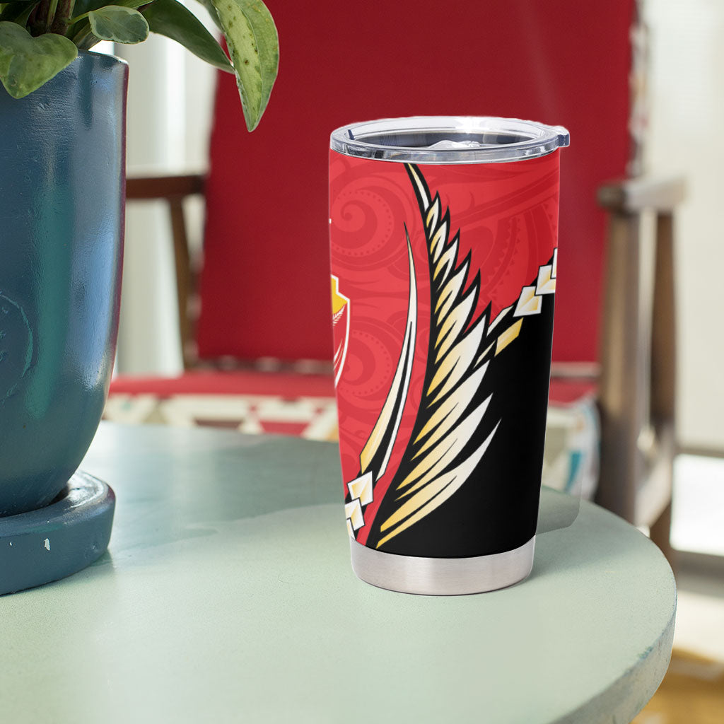 Waikato 2026 Rugby Custom Tumbler Cup NZ Maori Silver Fern LT14 - Polynesian Pride