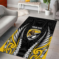 Wellington 2026 Rugby Custom Area Rug NZ Maori Silver Fern LT14 - Polynesian Pride