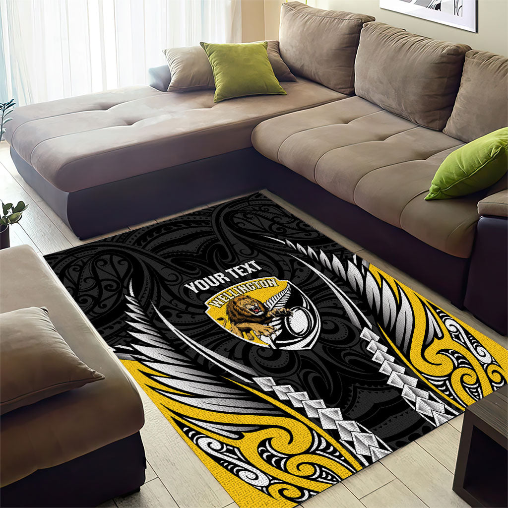 Wellington 2026 Rugby Custom Area Rug NZ Maori Silver Fern LT14 - Polynesian Pride