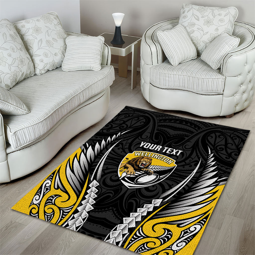 Wellington 2026 Rugby Custom Area Rug NZ Maori Silver Fern LT14 - Polynesian Pride