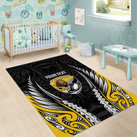 Wellington 2026 Rugby Custom Area Rug NZ Maori Silver Fern LT14 - Polynesian Pride
