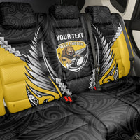 Wellington 2026 Rugby Custom Back Car Seat Cover NZ Maori Silver Fern LT14 - Polynesian Pride