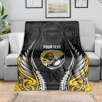 Wellington 2026 Rugby Custom Blanket NZ Maori Silver Fern LT14 - Polynesian Pride
