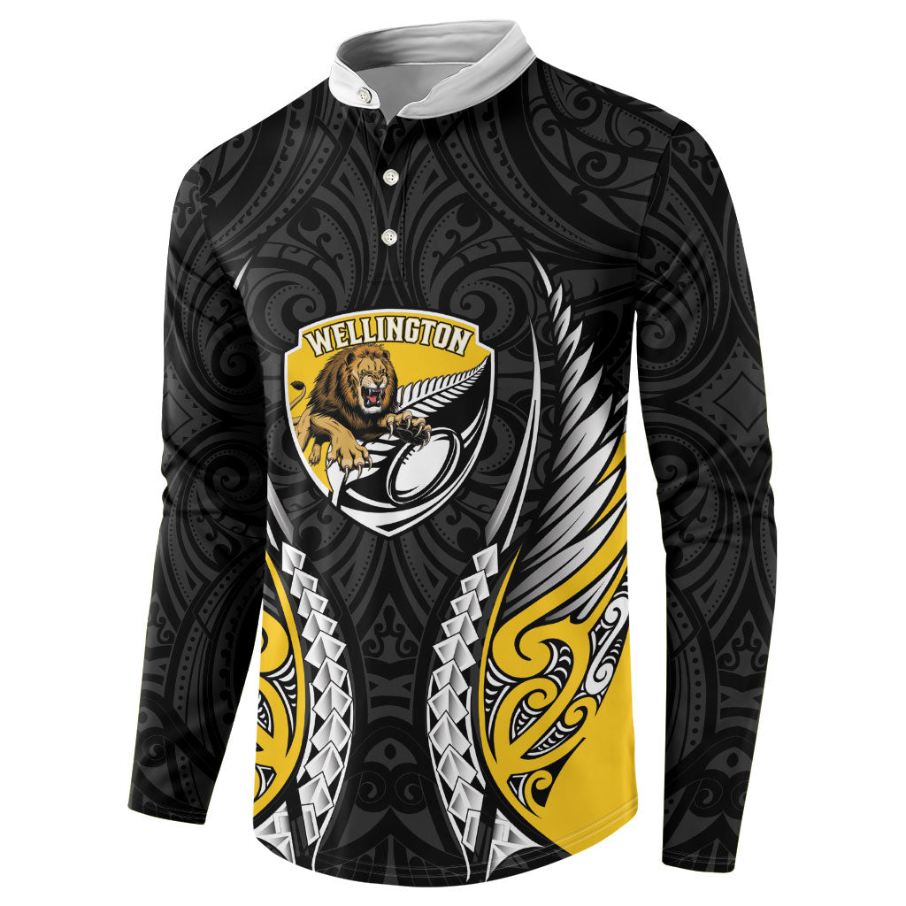Wellington 2026 Rugby Custom Button Sweatshirt NZ Maori Silver Fern LT14 - Polynesian Pride