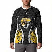 Wellington 2026 Rugby Custom Button Sweatshirt NZ Maori Silver Fern LT14 - Polynesian Pride