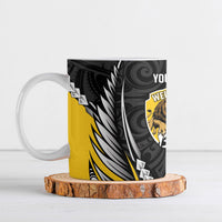 Wellington 2026 Rugby Custom Ceramic Mug NZ Maori Silver Fern LT14 Black - Polynesian Pride