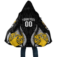 Wellington 2026 Rugby Custom Cloak NZ Maori Silver Fern LT14 Unisex Black - Polynesian Pride