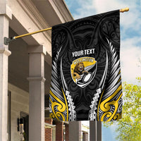 Wellington 2026 Rugby Custom Garden Flag NZ Maori Silver Fern LT14 House Flag Black - Polynesian Pride