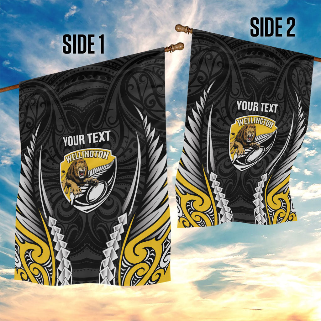 Wellington 2026 Rugby Custom Garden Flag NZ Maori Silver Fern LT14 - Polynesian Pride