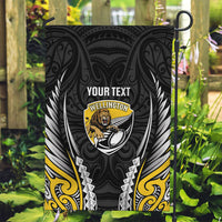 Wellington 2026 Rugby Custom Garden Flag NZ Maori Silver Fern LT14 Garden Flag Black - Polynesian Pride