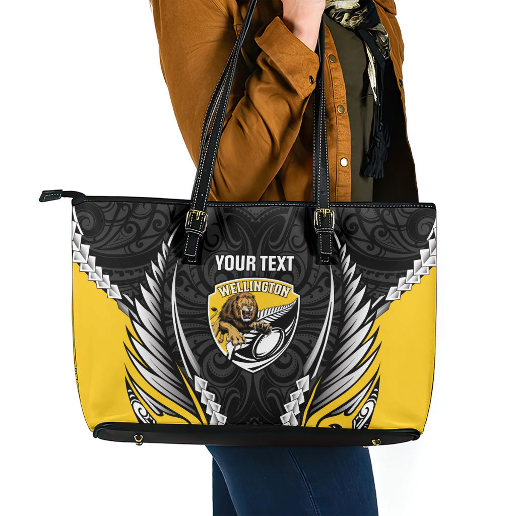 Wellington 2026 Rugby Custom Leather Tote Bag NZ Maori Silver Fern LT14 - Polynesian Pride
