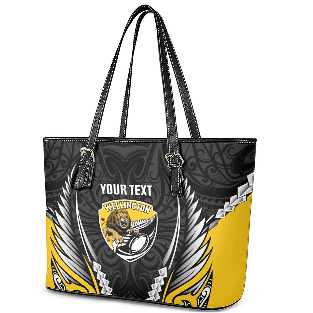 Wellington 2026 Rugby Custom Leather Tote Bag NZ Maori Silver Fern LT14 - Polynesian Pride