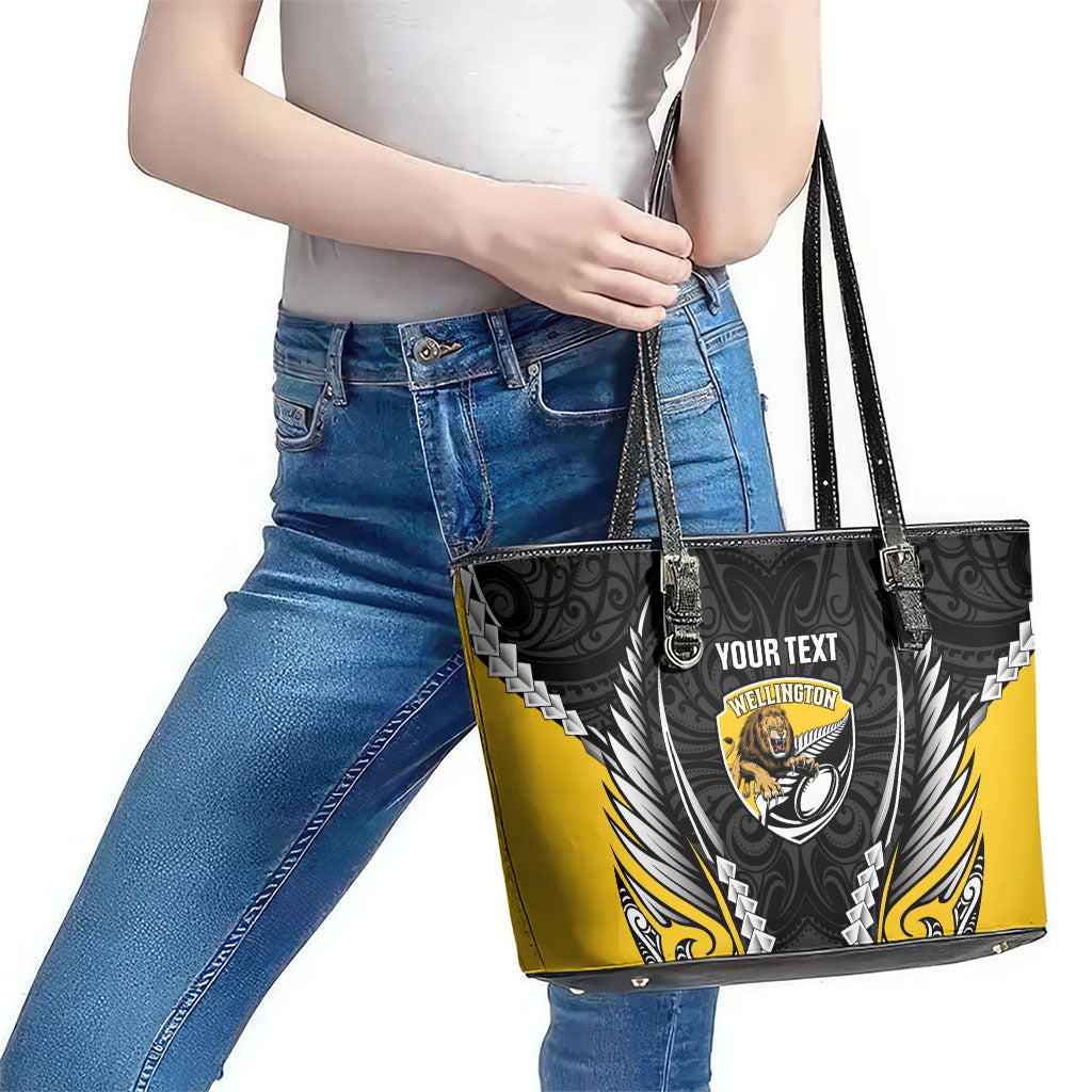 Wellington 2026 Rugby Custom Leather Tote Bag NZ Maori Silver Fern LT14 - Polynesian Pride