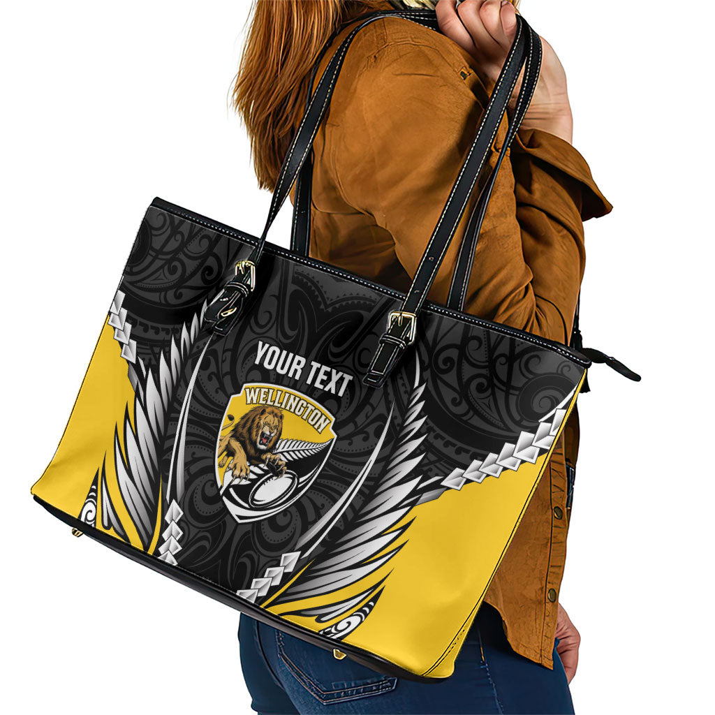 Wellington 2026 Rugby Custom Leather Tote Bag NZ Maori Silver Fern LT14 - Polynesian Pride