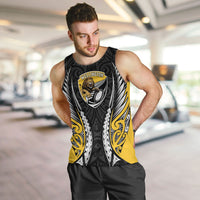 Wellington 2026 Rugby Custom Men Tank Top NZ Maori Silver Fern LT14 Black - Polynesian Pride
