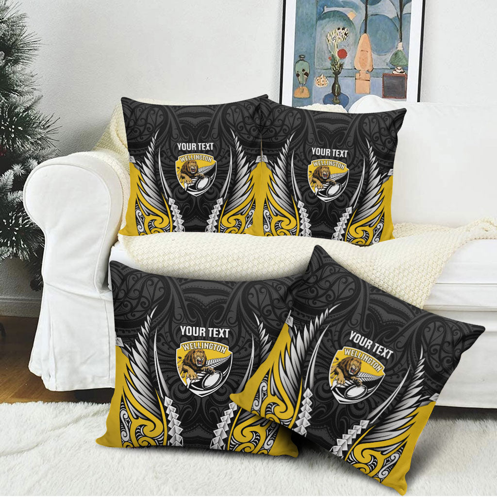 Wellington 2026 Rugby Custom Pillow Cover NZ Maori Silver Fern LT14 - Polynesian Pride