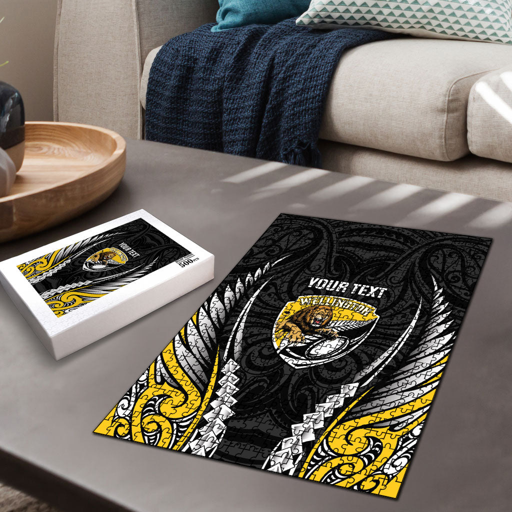 Wellington 2026 Rugby Custom Puzzle NZ Maori Silver Fern LT14 - Polynesian Pride