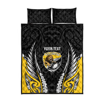Wellington 2026 Rugby Custom Quilt Bed Set NZ Maori Silver Fern LT14 - Polynesian Pride