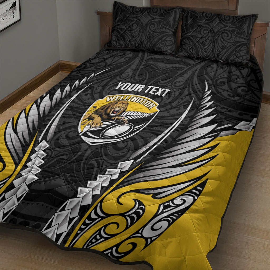 Wellington 2026 Rugby Custom Quilt Bed Set NZ Maori Silver Fern LT14 - Polynesian Pride