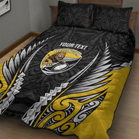 Wellington 2026 Rugby Custom Quilt Bed Set NZ Maori Silver Fern LT14 - Polynesian Pride