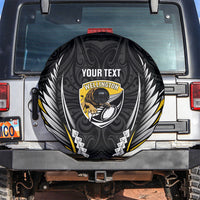 Wellington 2026 Rugby Custom Spare Tire Cover NZ Maori Silver Fern LT14 Black - Polynesian Pride