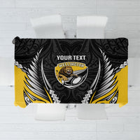Wellington 2026 Rugby Custom Tablecloth NZ Maori Silver Fern LT14 Black - Polynesian Pride
